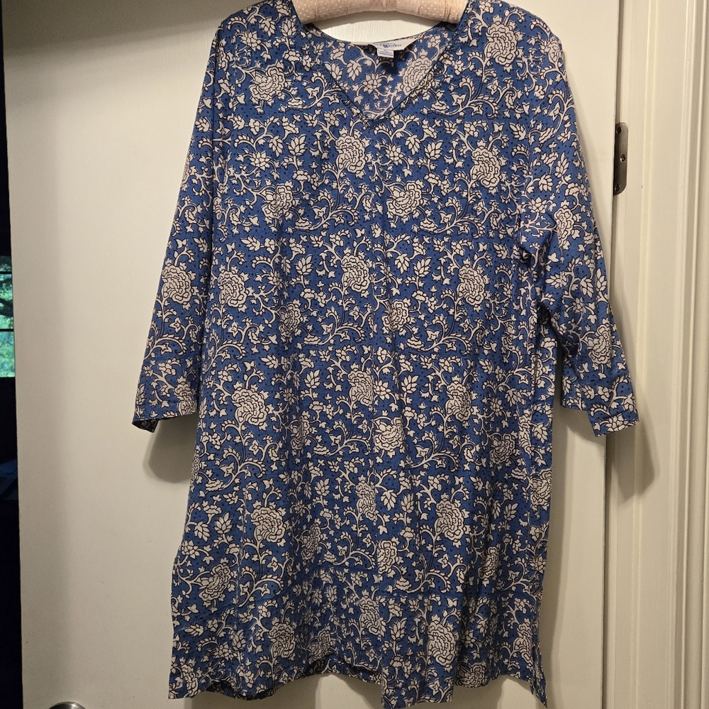April Cornell XL Tunic, Cotton, Excellent Condition, 3/4 Sleeves